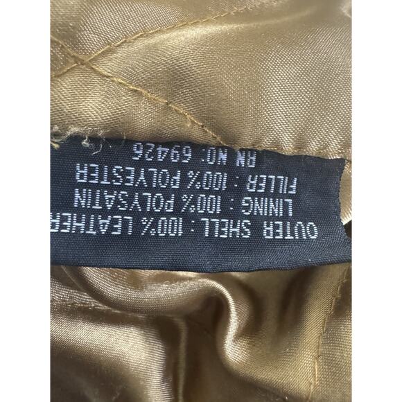 Vintage Wilsons Mens Large Leather Distressed Black Coat Jacket Zip Metal Toggle - Picture 14 of 15